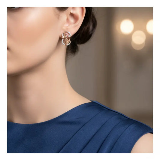 abhinaya pose Bharathanatyam Gold Earrings