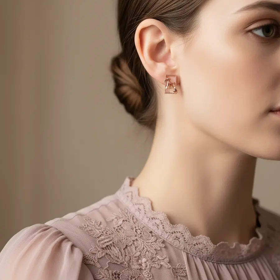 Proposal Gold Earrings