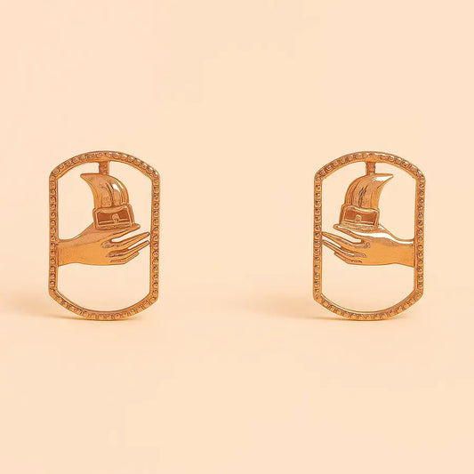 Lamp Gold Earrings