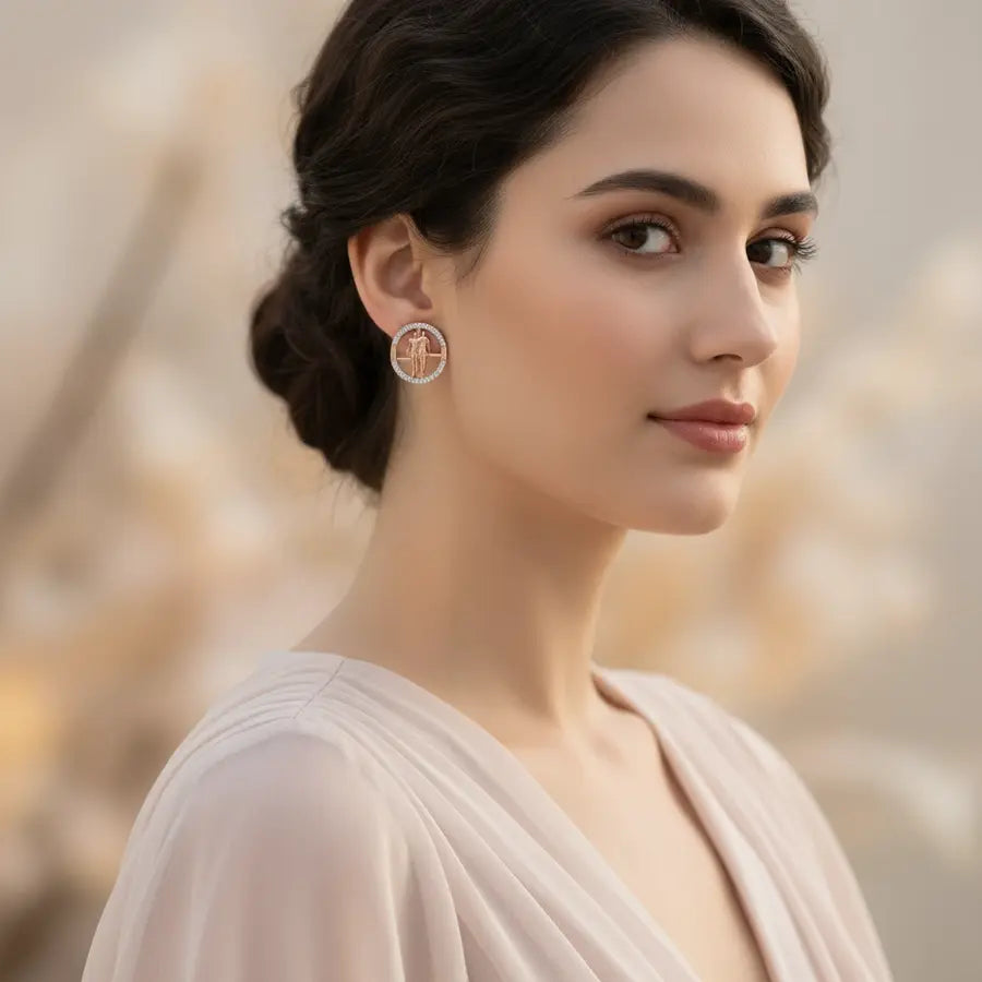 Walk Duo Gold Earrings