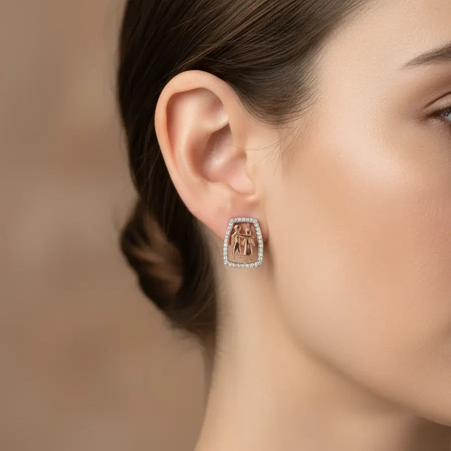 Couple Love Gold Earrings