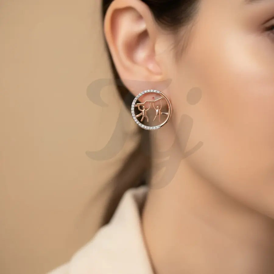 Improving Duo Gold Earrings