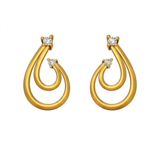 Graceful Swirl Teardrop Earring