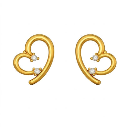 Open Heart Duo Diamond Earring