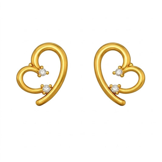 Open Heart Duo Diamond Earring