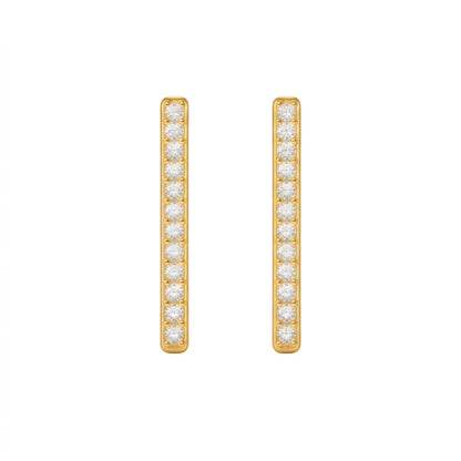 Sleek Bar Line Diamond Earring