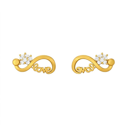 Infinity Love Script Diamond Earring