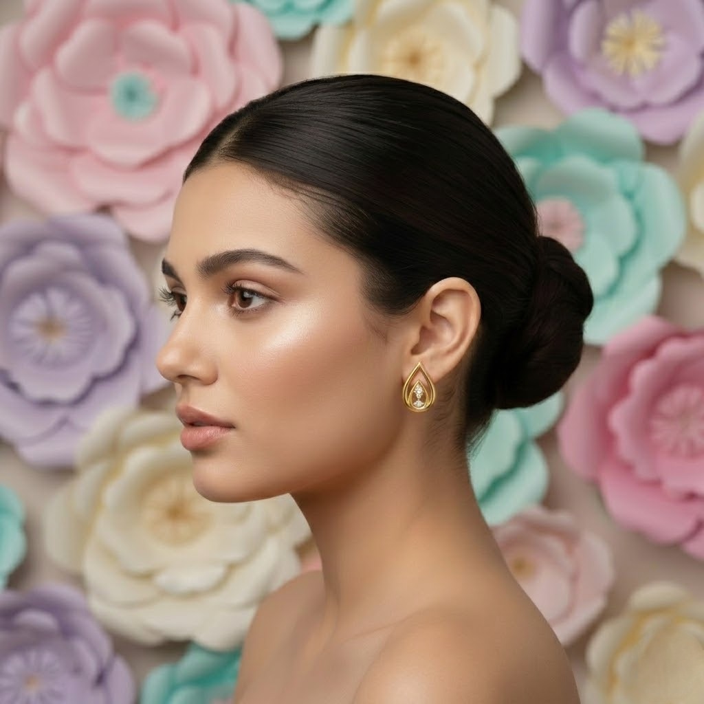 Classic Double Drop Diamond Earring