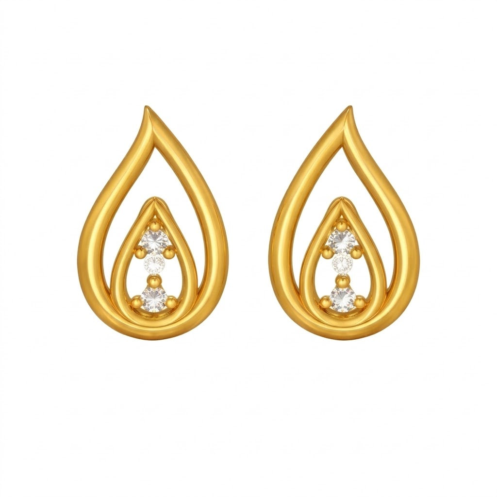 Classic Double Drop Diamond Earring