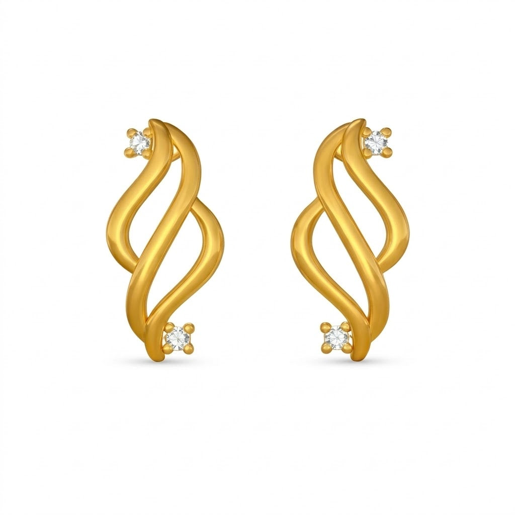 Twisted Grace Diamond Earring