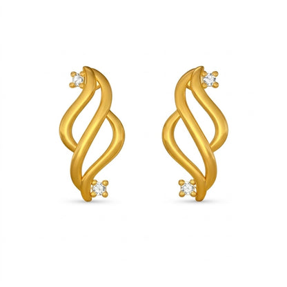 Twisted Grace Diamond Earring