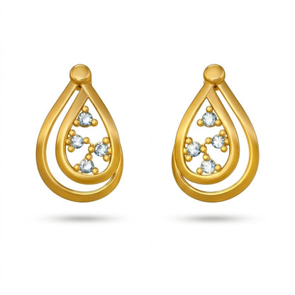 Teardrop Sparkle Diamond Earring