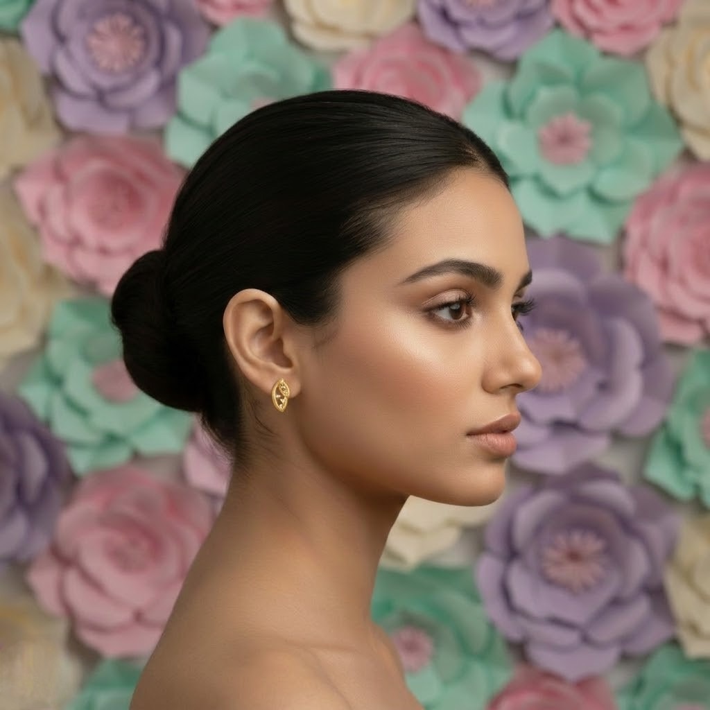 Twin Leaf Diamond Earring