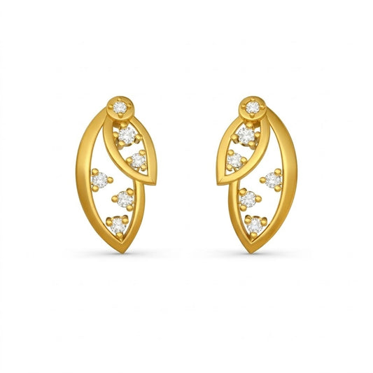 Twin Leaf Diamond Earring