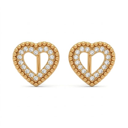 Romantic Heart Embrace Earring