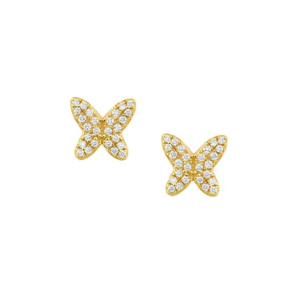 Butterfly Freedom Diamond Gold Earrings