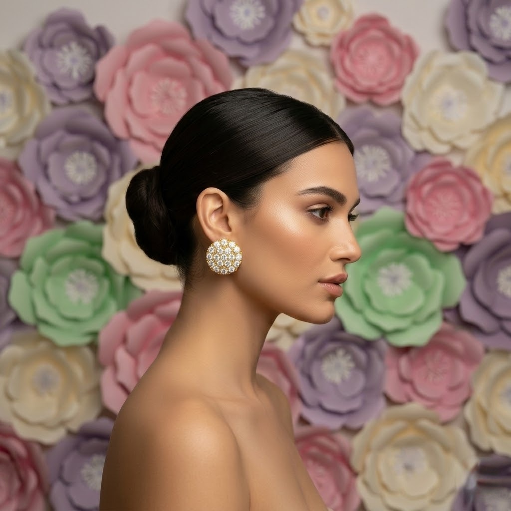 Classic Round Pavï¿½ Earring