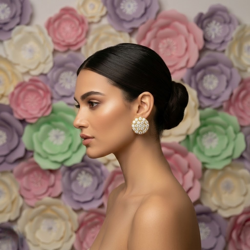 Classic Round Pavï¿½ Earring