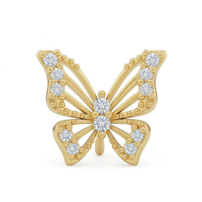 Butterfly Glide Sparkle Nose Pin