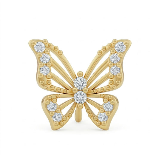 Butterfly Glide Sparkle Nose Pin
