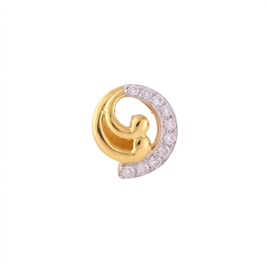 Elegant Swirl Design Nose Pin