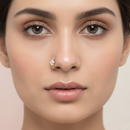 Grace Curve Diamond Nose Pin