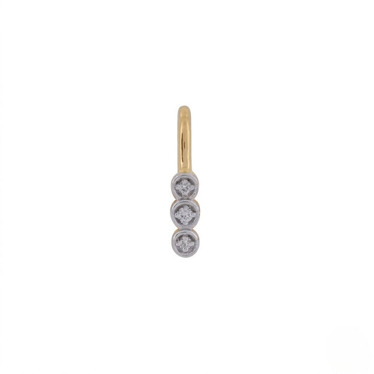 Minimalist Triple Drop Diamond Gold Nose Pin