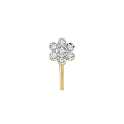 Floral Blossom Diamond Nose Pin