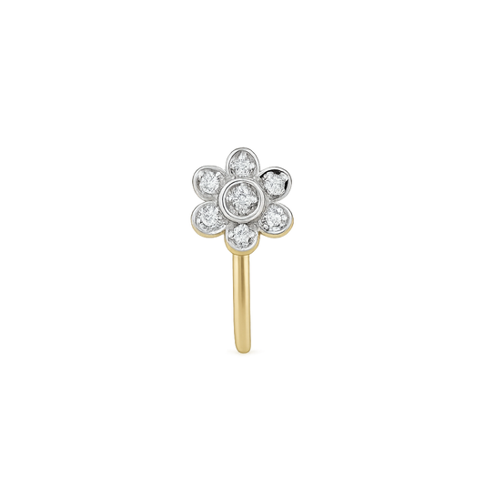 Floral Blossom Diamond Nose Pin
