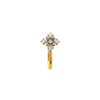 Elegant Spark Diamond Gold Nose Pin