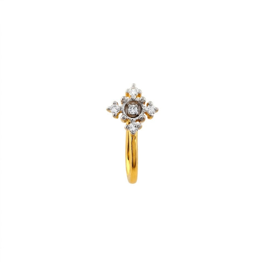 Elegant Spark Diamond Gold Nose Pin