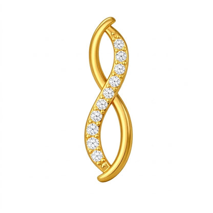 Infinity Curve Diamond Gold Pendant