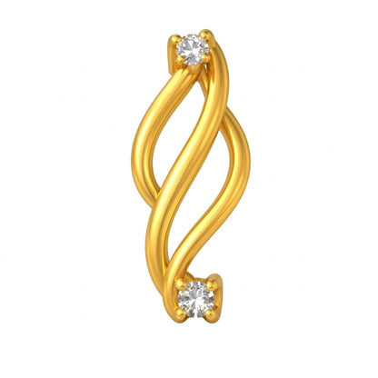 Twisted Harmony Diamond Gold Pendant