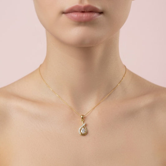 Graceful Twist Diamond Pendant