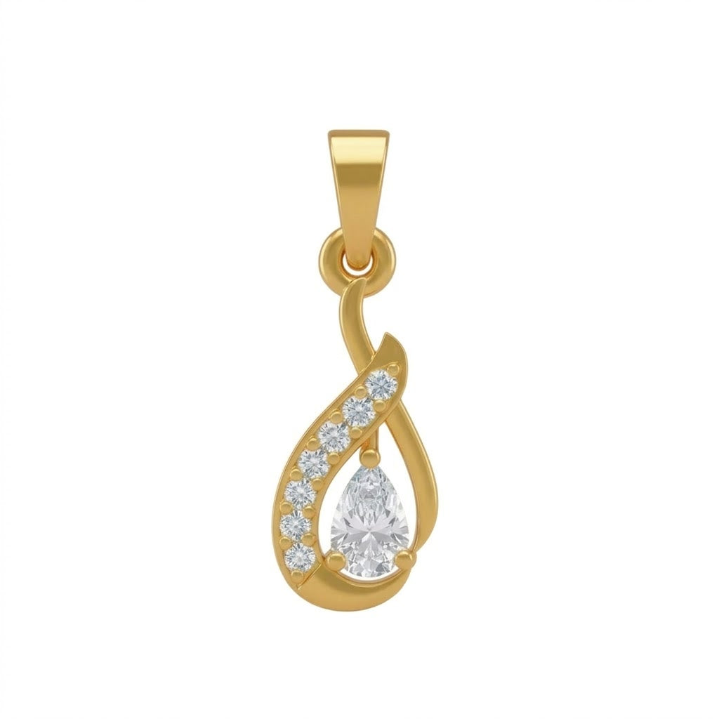 Graceful Twist Diamond Pendant