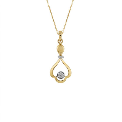 Elegant Drop Motif diamond gold pendant
