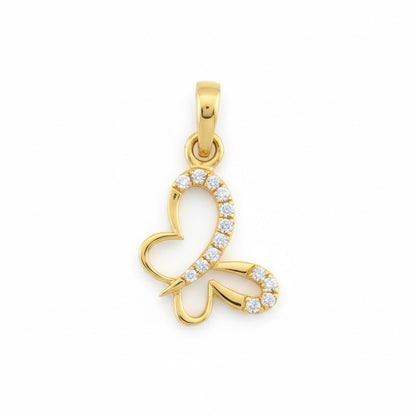 Graceful Infinity Heart Sparkle Diamond Gold Pendant