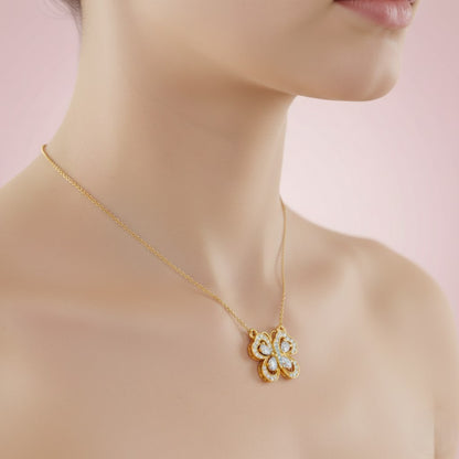 Playful Bufferfly Diamond Pendant