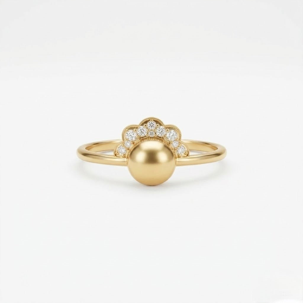 Crown Halo Accent Ring