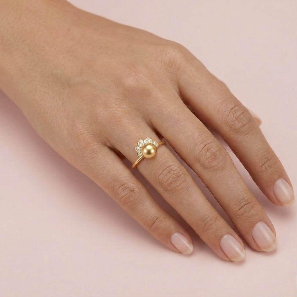 Crown Halo Accent Ring