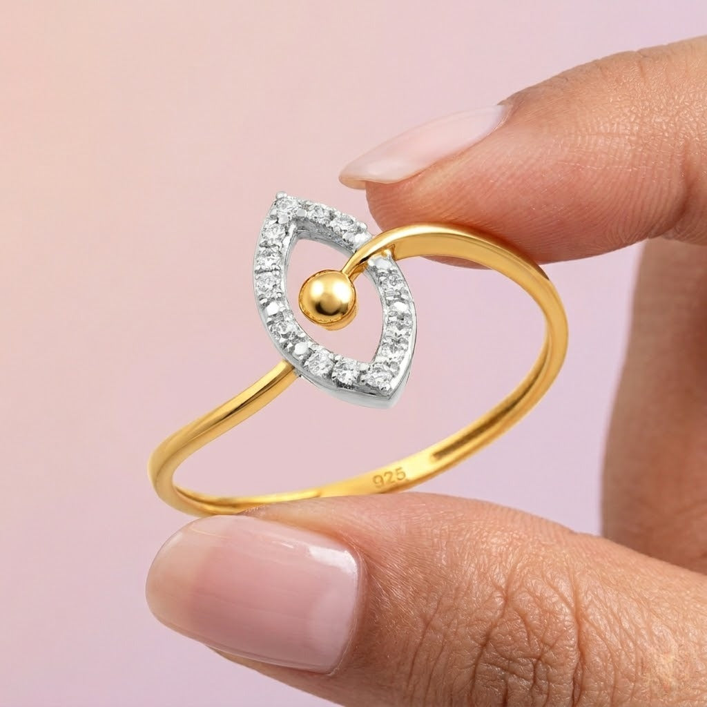 Marquise Aura Loop Ring