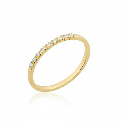 Minimal Diamond Line Elegance Diamond Gold Ring