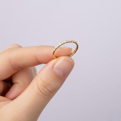 Minimal Diamond Line Elegance Diamond Gold Ring