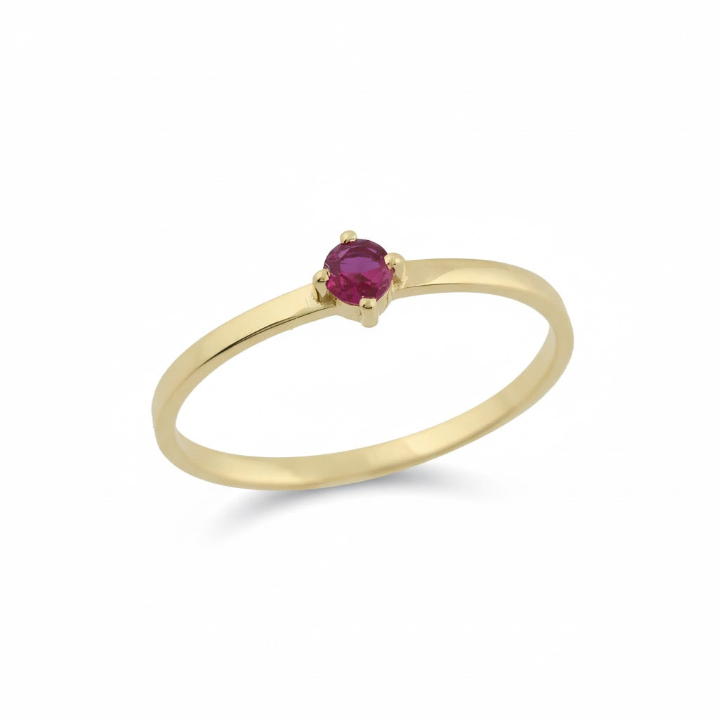 Classic Prong-Set Solitaire Gold Ring