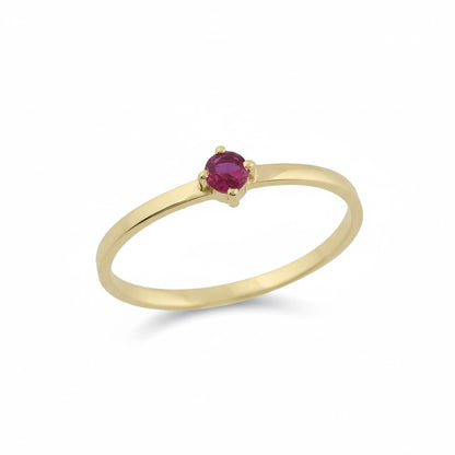Classic Prong-Set Solitaire Gold Ring