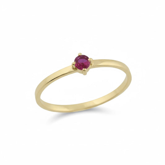 Classic Prong-Set Solitaire Gold Ring