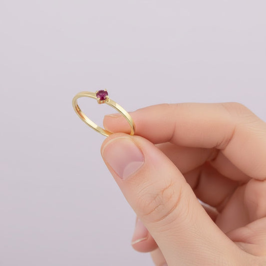 Classic Prong-Set Solitaire Gold Ring