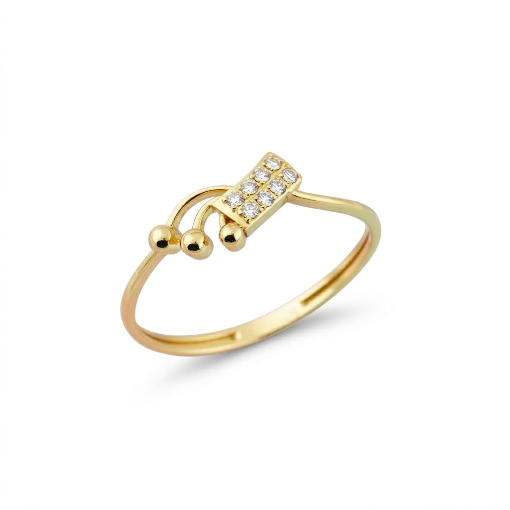 Fluid Spark Diamond Gold Ring