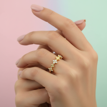 exquisite Diamond Gold Ring