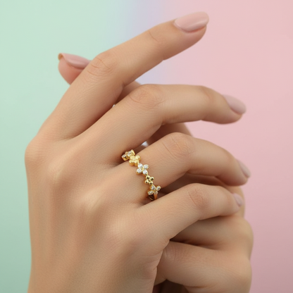 exquisite Diamond Gold Ring